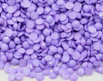 OPAQUE LIGHT PURPLE Flatback Jelly Resin Rhinestones sin recubrimiento Ab Elija tamaño 2mm 3mm 4mm 5mm o 6mm Bling Embellecimientos Nonhotfix