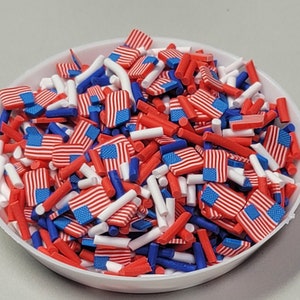 Mélange à saupoudrer pour saupoudrer de fausses couches d'argile polymère du 4 juillet 10 grammes