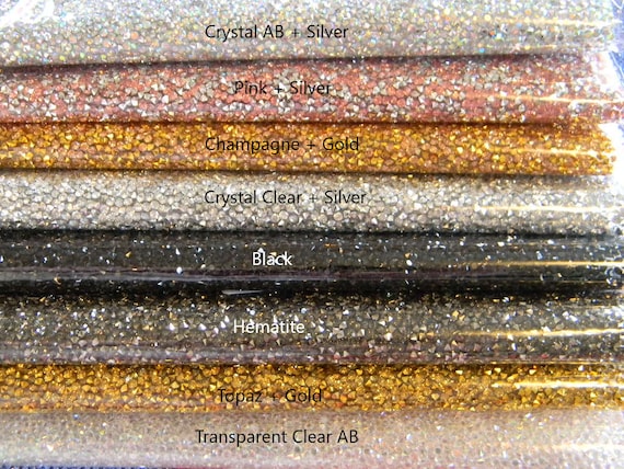 Hotfix Resin Rhinestone Sheets Chaton Jewel Sheet Mesh Banding Trim Iron On  Applique Panel 13 1/2 Inches By 9 1/2 Inches DIY Choose Color