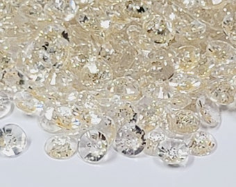 CLEARANCE Glitter Gems Champagne Flatback Transparent Resin Rhinestones  1000 3mm 4mm 5mm or 200 6mm Faceted Bling  Starry Sky Series