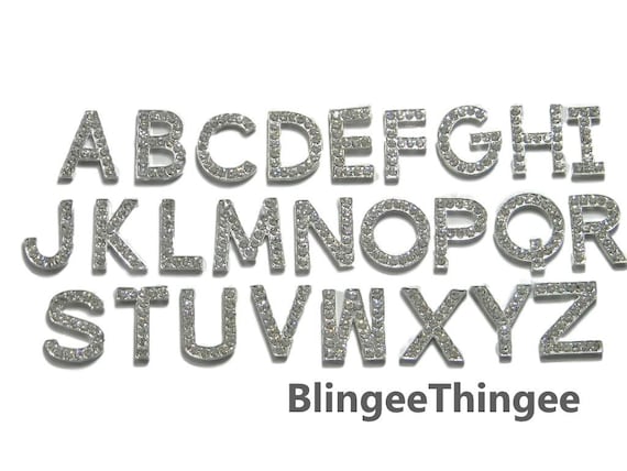 Rhinestone Letters A-Z Flatback Crystal Embellishments Decoration Accessories Personalization Custom Names and More Choose Letter