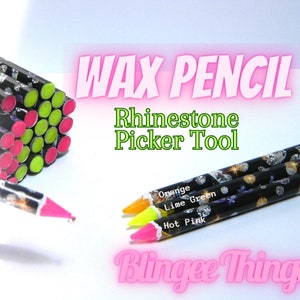 Sale 1 Piece Wax Pencil Rhinestone Picker Tool DIY Deco Bling Tool Craft Supplies Nail Art image 2