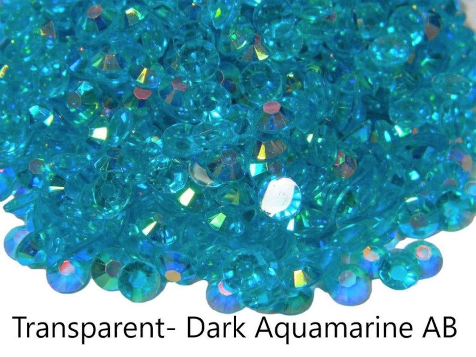 New & Improved BULK TRANSPARENT AB Resin Rhinestones Faceted Bling ...