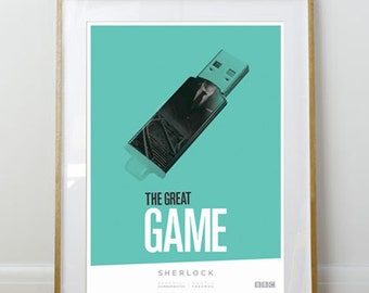 Sherlock Print // The Great Game // Home Decor // 11 x 17 // A3 // RIBBA 290 x 390mm