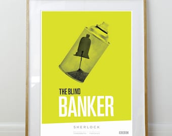 Sherlock Poster / / el banquero ciego / / arte de la pared / / 11 x 17 / / A3 / / RIBBA 290 x 390mm