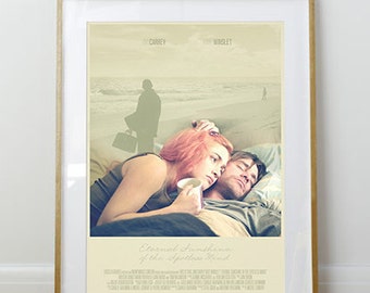 Eternal Sunshine of the Spotless Mind Poster // Jim Carrey // Kate Winslet // Minimal Movie Poster // 11 x 17 // A3 // RIBBA 290 x 390mm