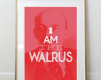 I Am The Walrus // Big Lebowski Quote Poster // Film Print // 11 x 17 // A3 // RIBBA 290 x 390mm