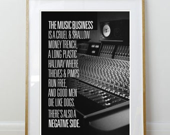 The Music Business // Hunter S. Thompson Quote // 11 x 17 // A3 // RIBBA 290 x 390mm