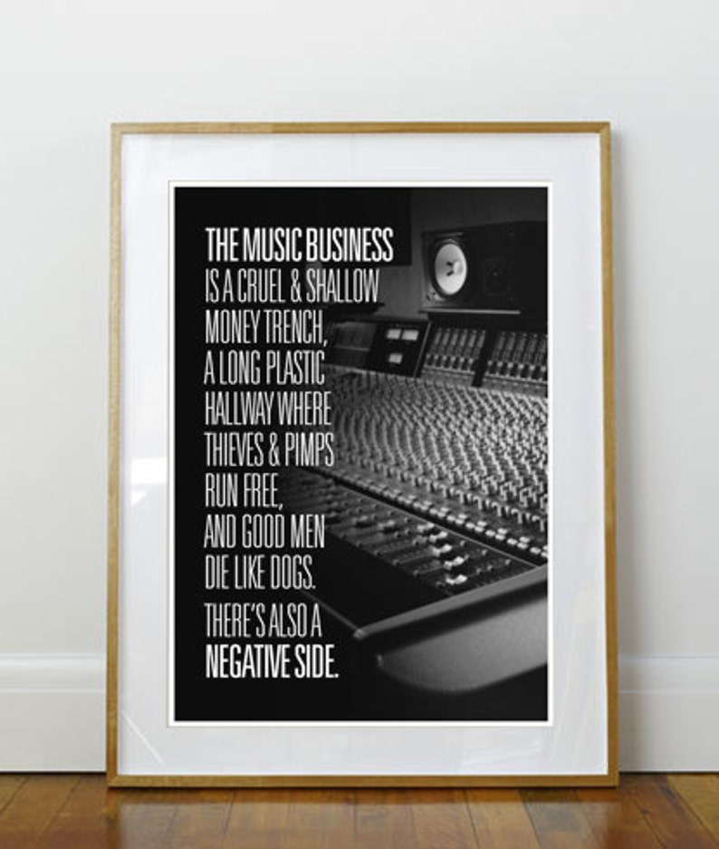 Hunter S Thompson Music Industry Quote The Music Business // Hunter S. Thompson Quote // 11 x 17 // | Etsy