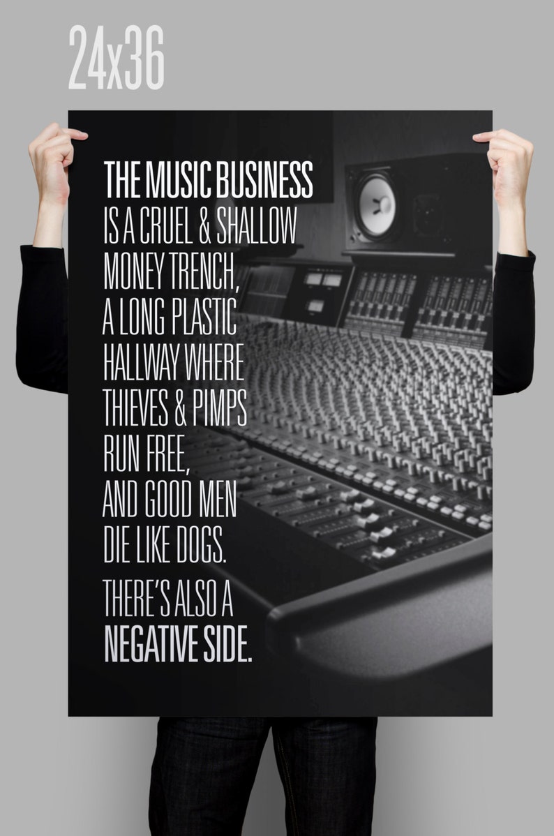Hunter S Thompson Music Industry Quote The Music Business // Hunter S. Thompson Quote // 11 x 17 // | Etsy