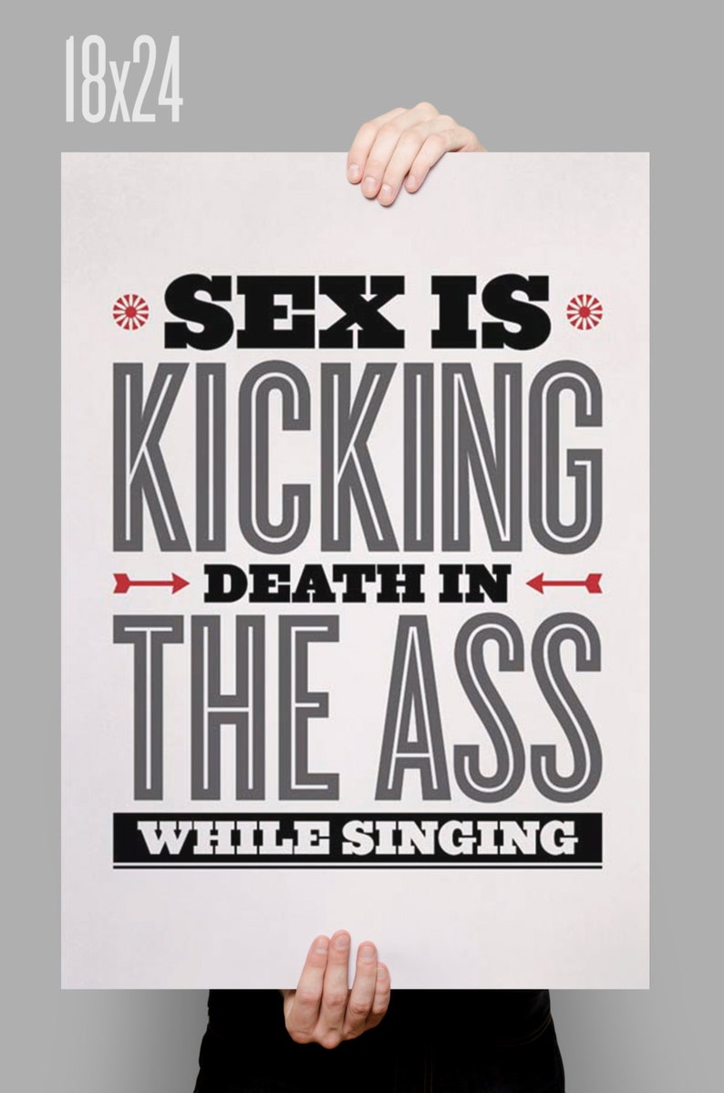 Charles Bukowski Quote Sex Typography Print 11 X 17 Etsy
