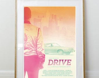 Drive Poster // Ryan Gosling // Movie Print // Home Decor // 11 x 17 // A3 // RIBBA 290 x 390mm