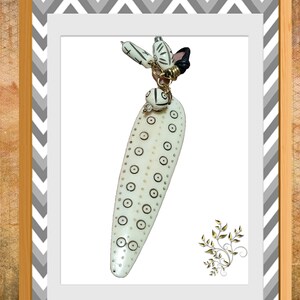 Tribal Faux Ivory Pendant Necklace: Boho Leather Cord, Macrame Detail image 1
