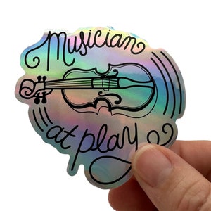 Musicians at Play Holographic Music Sticker