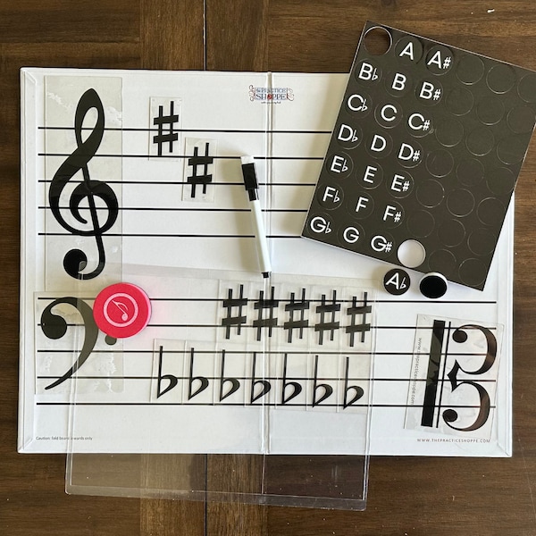 Tableau blanc magnétique pliable avec aimants noirs et autocollants amovibles en silicone