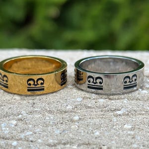 Alto C Clef Stainless Steel Ring