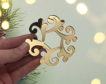 Bass Clef Snowflake Ornament