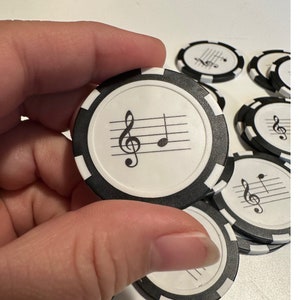Treble Clef Notes Practice Chips