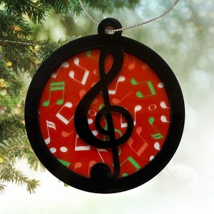 Bass Treble Alto Clef Silhouette Ornament
