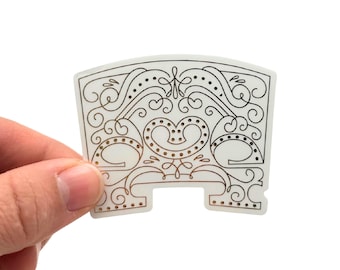 Gold Foil Violin Viola Bridge Sticker