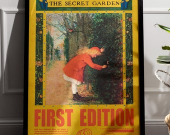 The Secret Garden First Edition Cover Art Print: Frances Hodgson Burnett Novel