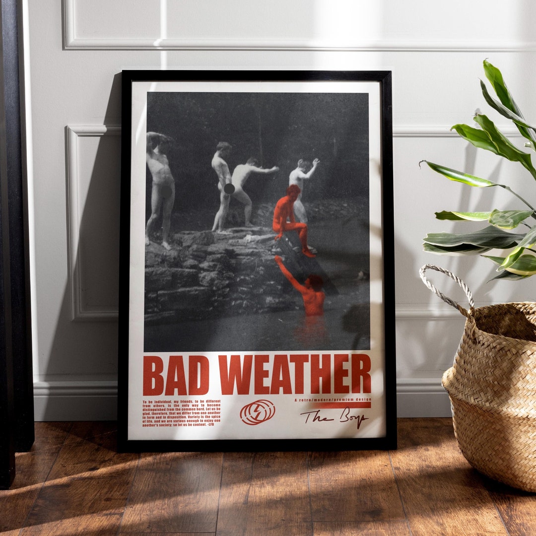 Nude Gay Poster of Men Swimming Nude Homoerotic Vintage Art Print