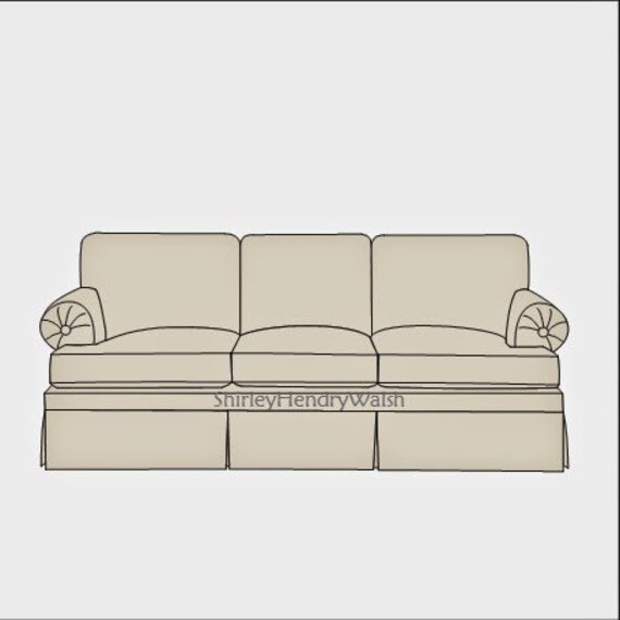 Custom Slipcover for any 6 cushion sofa use your 914 ounce Etsy
