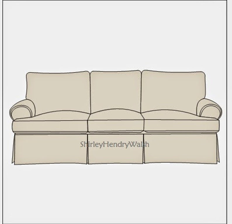 Custom Slipcover for any 6 cushion sofa use your 9-14 ounce | Etsy