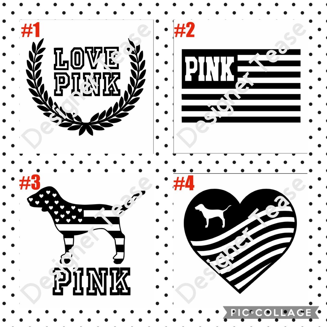 PINK Iron on Transfer, Pink Decal, Pink Iron on Decal, PINK VS, Love
