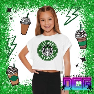 Cheer A Latte tshirt | Custom Cheer shirt | Cheer crop top | Cheer Team | Cheer A Latte Shirt | Cheerleader shirt | Cheer Gift for her
