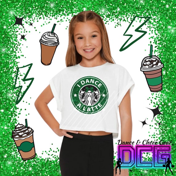Dance A Latte tshirt | Custom Dance shirt | Dance crop top | Dance Team | Dance A Latte Shirt | Dancer shirt | Dance Gift for her Glitter