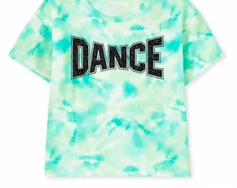 Girls Dance Bling Tye Die shirt | Custom Dance shirt | Dance t shirt | Dance Team | tie dye shirt custom | Dance Gift | Dance apparel