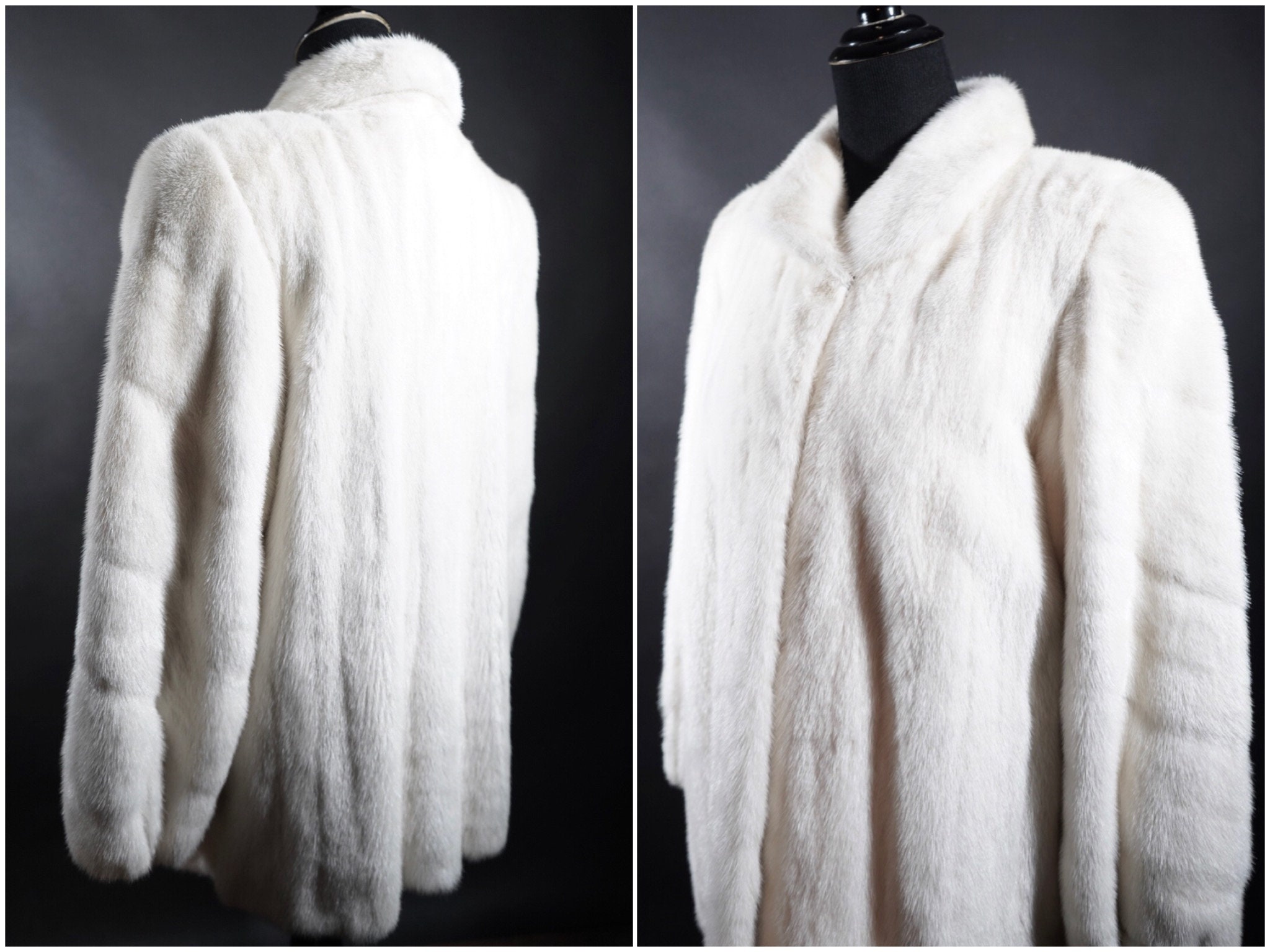 vintage white mink fur coat