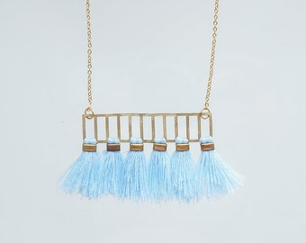 Tassel Necklace Statement Necklace Gold Necklace Best Fiend Gift For Her Birthday Gift For Women Sister Gift Girlfriend Gift/ AURA