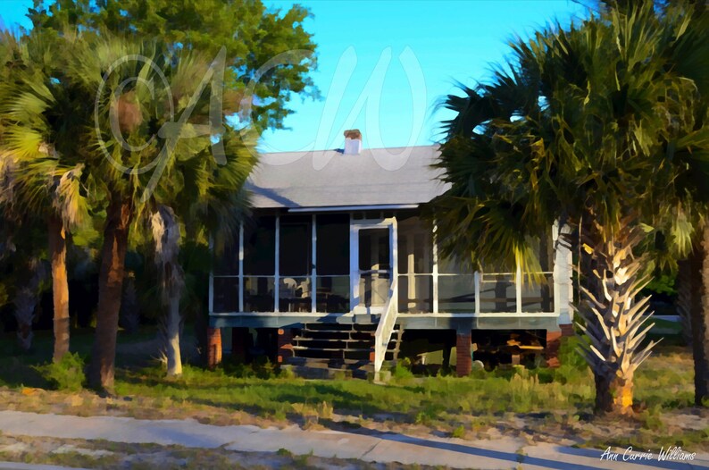 House on Sullivans Island South Carolina canvas Etsy
