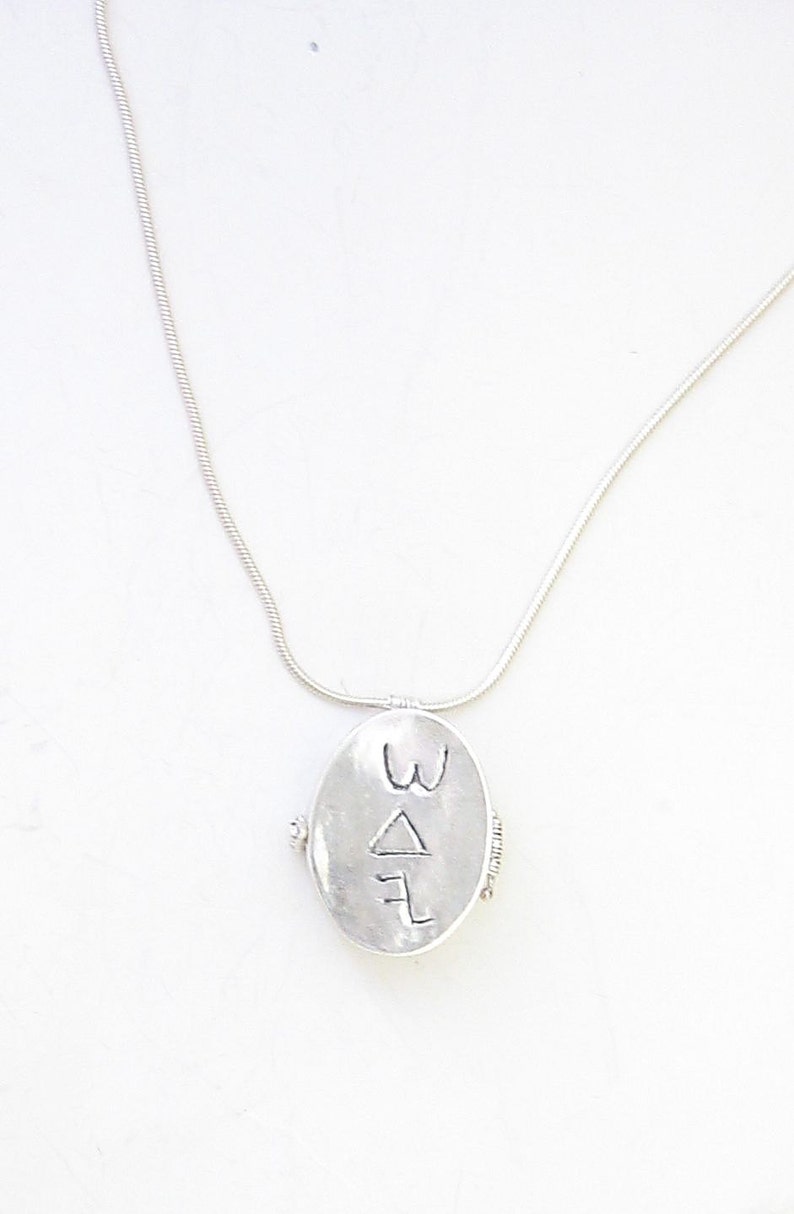 Sterling Silver Two Sided Necklace With Engraved Star of David Etsy