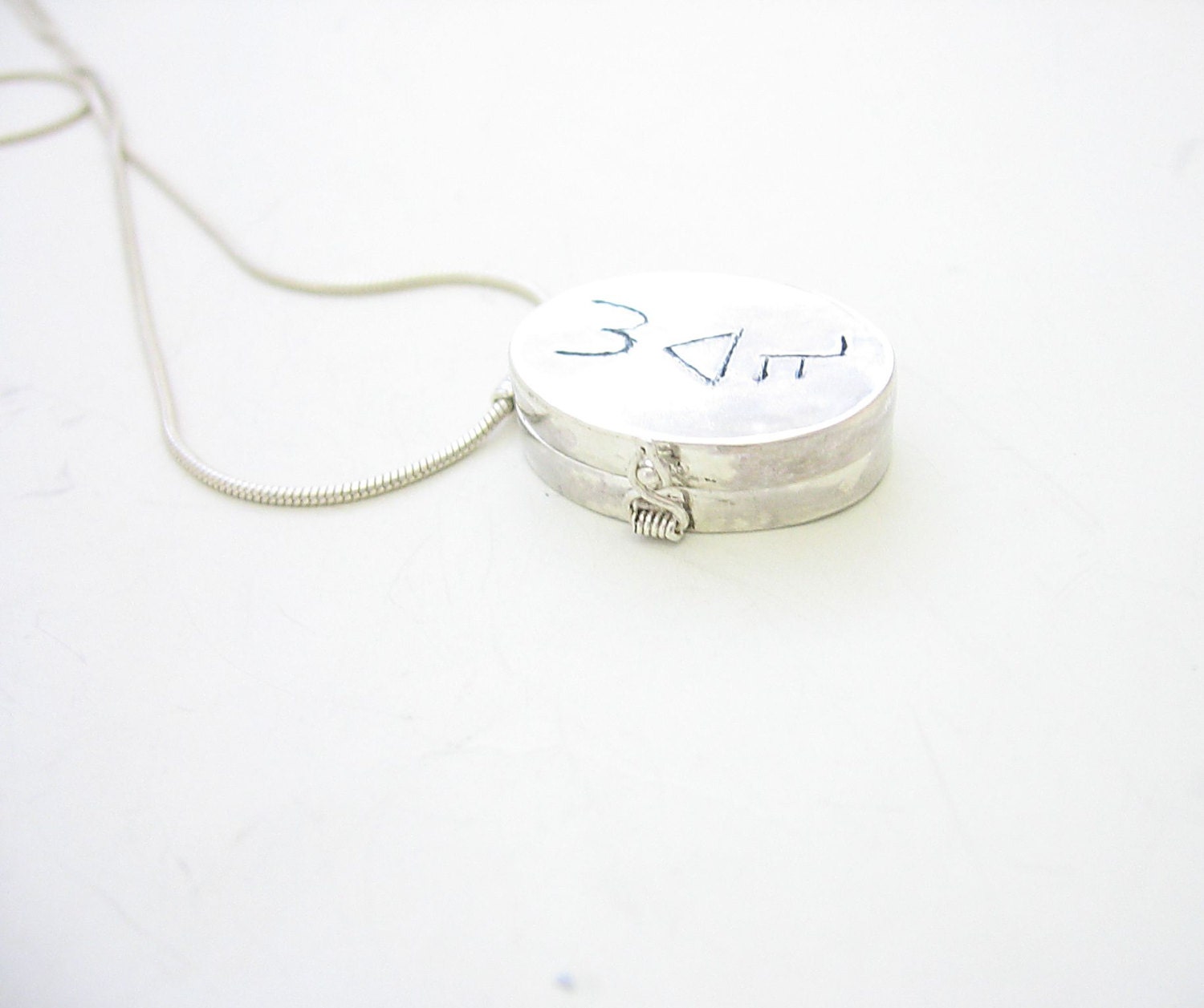 Sterling Silver Two Sided Necklace With Engraved Star of David Etsy