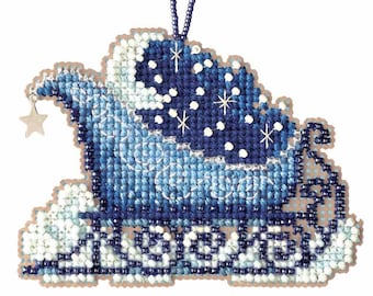 Celestial Sleigh Cross Stitch Kit Mill Hill 2017 Sleigh Ride MH161731