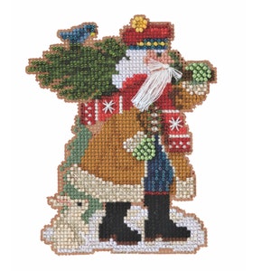 Douglas Fir Santa Cross Stitch Kit Mill Hill 2022 Timberline Santas Ornament MH202232