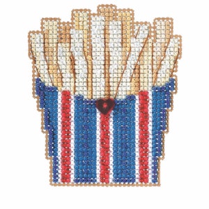 French Fries Beaded Cross Stitch Kit Mill Hill 2021 Spring Bouquet MH182115