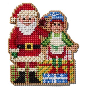 North Pole Buddies Cross Stitch Ornament Kit Mill Hill 2024 Winter Holiday MH182433