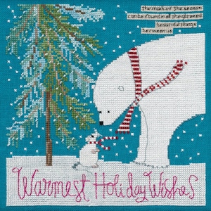 Warmest Wishes Beaded Cross Stitch Kit Curly Girl 2019 Mill Hill CG301912