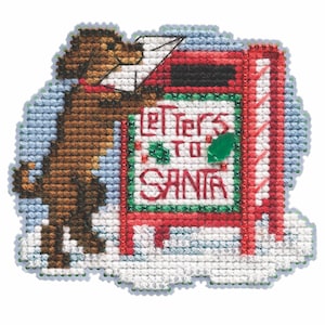 Letters to Santa Cross Stitch Ornament Kit Mill Hill 2021 Winter Holiday MH182134