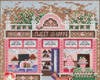 Counted Cross Stitch and Bead Kits Sweet Shoppe and Fabric Shoppe 2 Item Bundle 