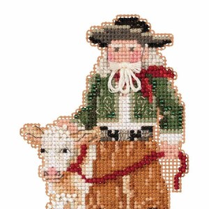 Pampas Santa Cross Stitch Ornament Kit Mill Hill 2019 South American Santas MH201931