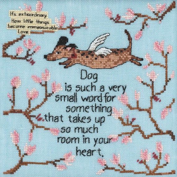 Dog is a Small Word Beaded Cross Stitch Kit Curly Girl 2021 Mill Hill  CG302112 