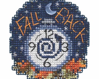 Fall Back Beaded Cross Stitch Kit Mill Hill 2019 Autumn Harvest MH181922