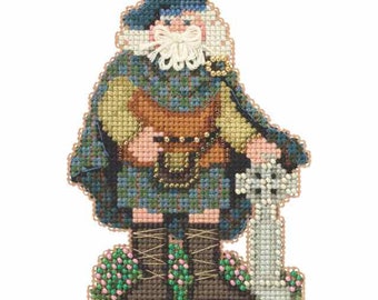 Gift Trio Cross Stitch Ornament Kit Mill Hill 2023 Winter Holiday MH182332
