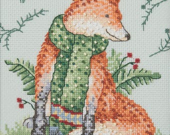 Reddy Fox Cross Stitch Kit Mill Hill 2026 Debbie Mumm Woodland Friends DM302611