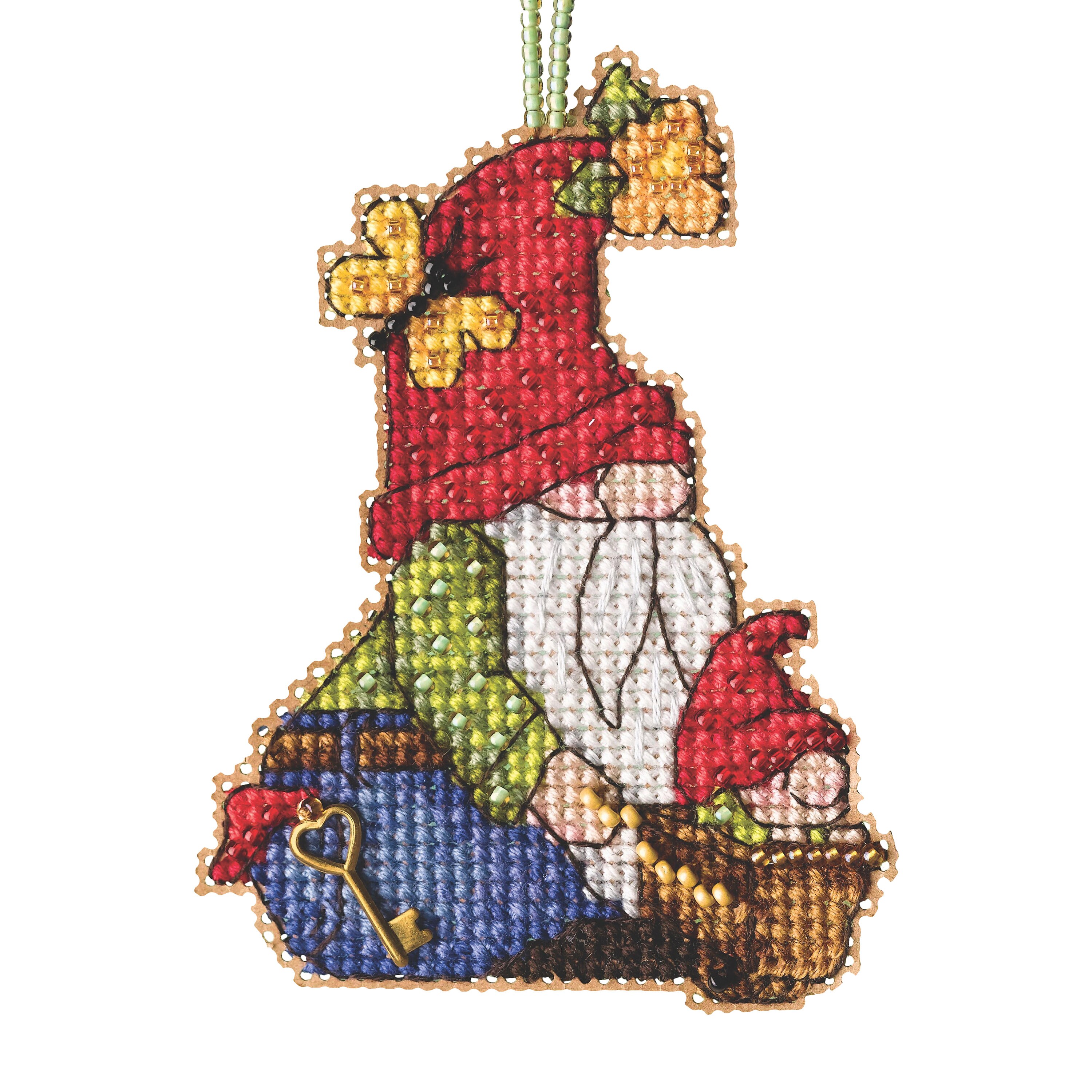Wheelbarrow Gnome Counted Cross Stitch Kit Mill Hill 2022 - Etsy